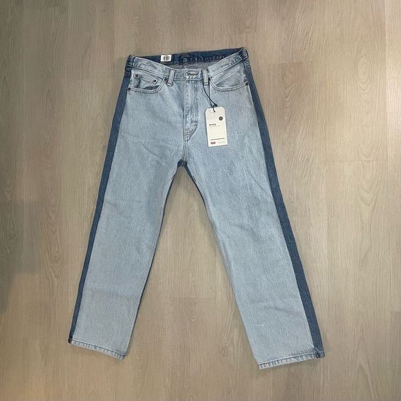 Levi’s Skateboarding Baggy Spliced 5 Pocket Two-Toned Jeans Light / Medium Wash - Picture 2 of 4